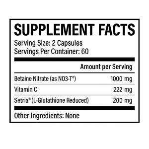 EndoFlow Supplement Facts Panel