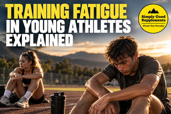 Young endurance athlete recovering after several days of training, illustrating muscle fatigue, nervous system fatigue, delayed soreness, recovery, progressive overload, and overtraining.